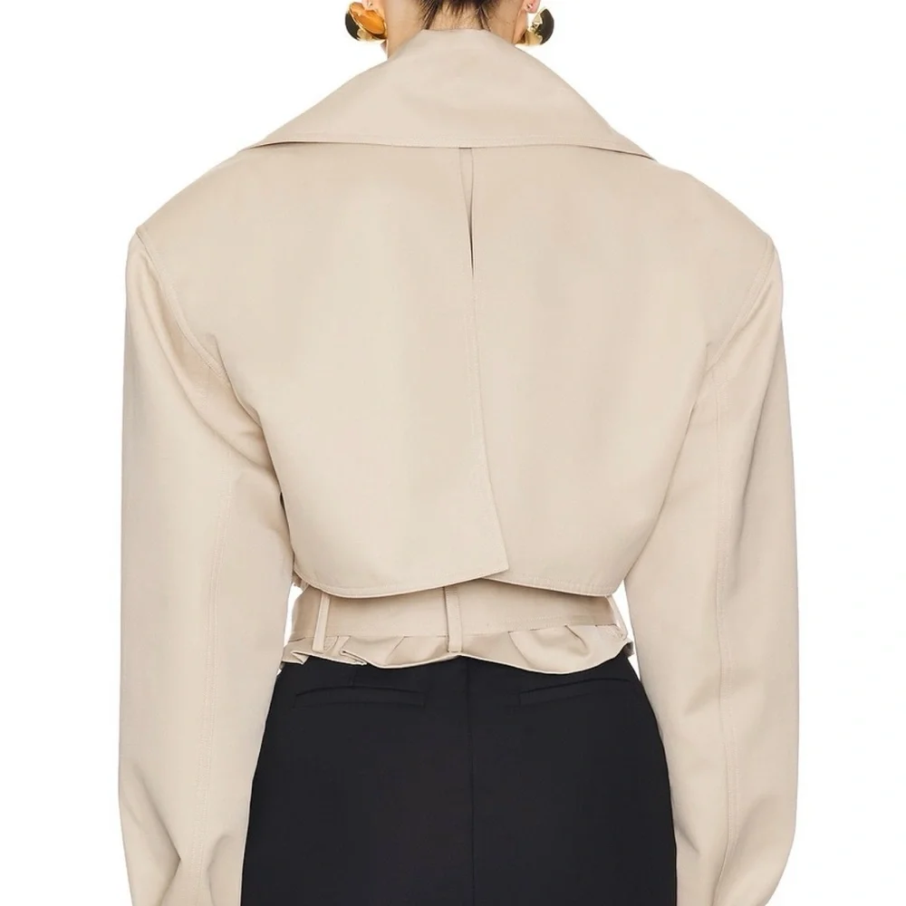 Helsa NWOT Overiszed Cropped Trench in Chino - Picture 9 of 13